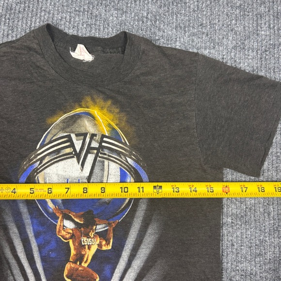 Vintage Van Halen Shirt Men's M 1986 5150 Tour Black Rock Band Faded Thin - Picture 6 of 8